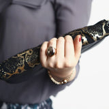 Big Oval Signet Cocktail Ring, 14k Solid Rose Gold Flower Hallow Signet Ring