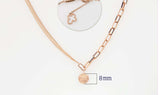 Stylish 14k solid rose gold Coin Necklace, art deco style rose gold multi chains necklace