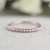 1.6 mm fresh pearl ring Solid Gold Wedding Band