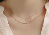Small and Cute Butterfly Diamond Neckalce, 14k Solid Gold Dainty Daily Necklace