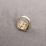 Art Deco Square Box Signet ring Solid 14K Yellow gold Cocktail ring