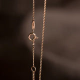 antique coin necklace, Crescent & Greek lady coin pendant with chain, solid 14k rose gold coin necklace