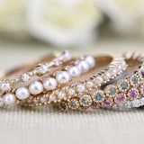 1.6 mm fresh pearl ring Solid Gold Wedding Band