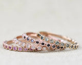 Floral Mill Grained Natual Alexandrite Wedding Band. Solid 10k 14k Gold Dainty Ring