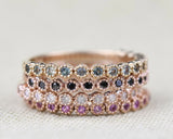 Floral Mill Grained Natual Alexandrite Wedding Band. Solid 10k 14k Gold Dainty Ring