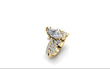 Custom designed 14k yellow gold wedding band