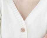Antique medusa coin pendant, solid 14k rose gold necklace