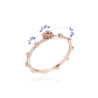 Rosebud Rosary Ring 14k Solid Rose Gold Ring