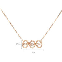 3 rope oval Cognac Dancing Diamond 14k rose gold necklace