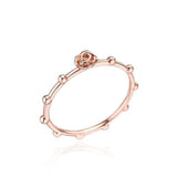 Rosebud Rosary Ring 14k Solid Rose Gold Ring