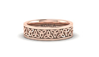 Celtic Knot wedding band solid rose gold yellow gold white gold men's wedding ring
