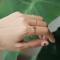 St Petro Gray Gray Diamond Vintage Rosary Ring, 14k Rose gold Daily Rosary Ring