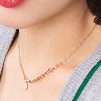 Stylish 14k solid rose gold Coin Necklace, art deco style rose gold multi chains necklace