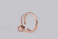 Modern & Stylish double shank peach-pink Natural Morganite Engagement ring Pear Shape Rose gold Diamond ring